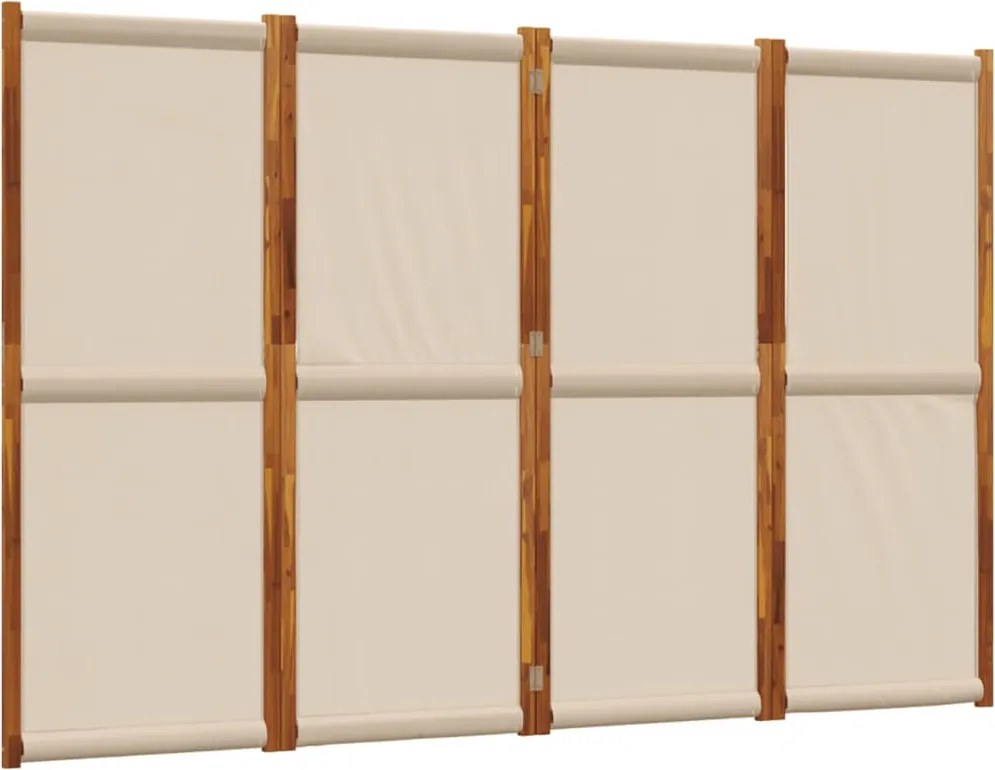 vidaXL Paravan de cameră cu 4 panouri, taupe, 280x180 cm