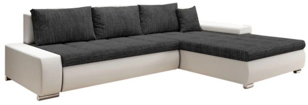 Supermobel Coltar TOSCANIA C, 297x80x214, berlin 02/piele eco alba, dreapta