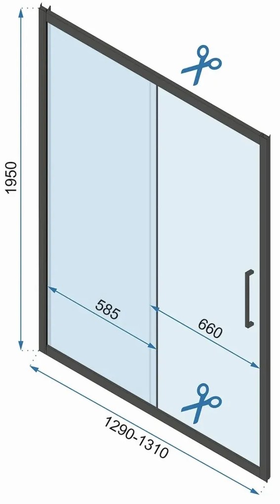 Rea Rapid Slide usi de dus 130 cm culisanta auriu periat sticla transparenta REA-K8590