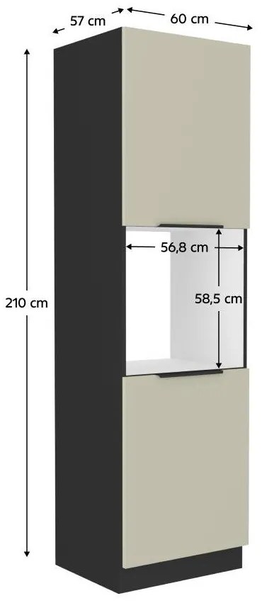 Dulap înalt pentru cuptor încorporat Arikona 60 DP 210 2F (cashmir + negru . 1097068