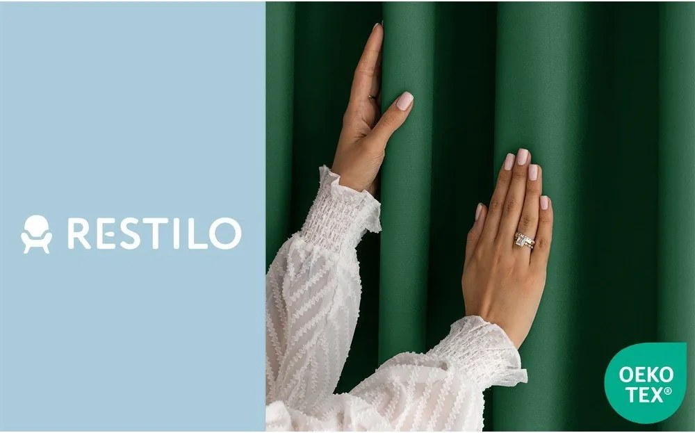 Draperie verde-închis dimout (semi-opacă) 140x270 cm Carli – Restilo