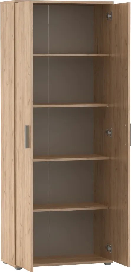 Dulap, poliţe, cu două uşi, stejar craft auriu, SERVO TIP 1