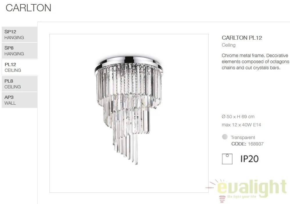 Lustra / Plafoniera moderna design elegant CARLTON PL12 168937