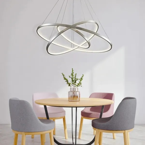 Lustră LED pe cablu LEA LED/60W/230V 4000K d. 80 cm crom