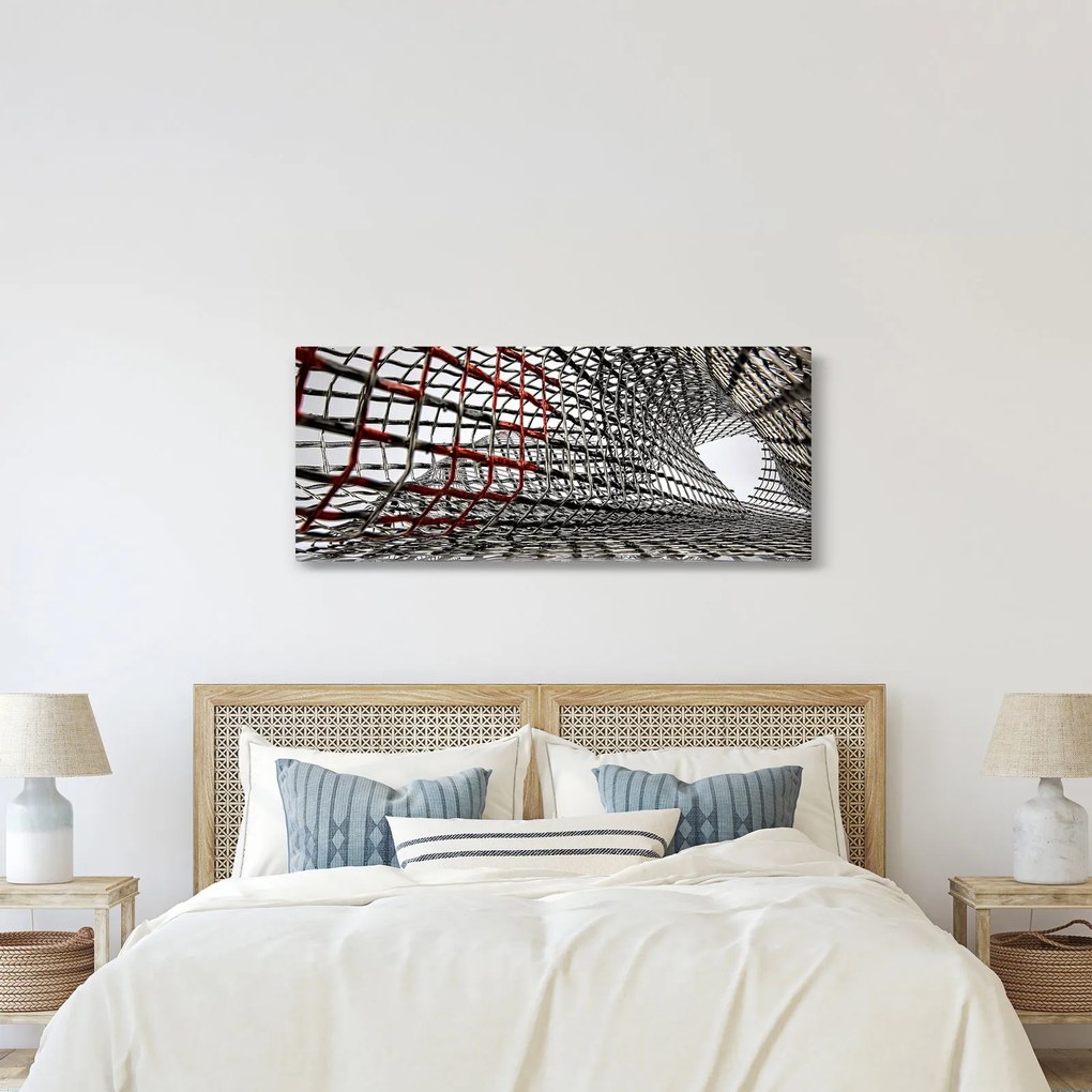 Tablou cu construcție din fier (120x50 cm)