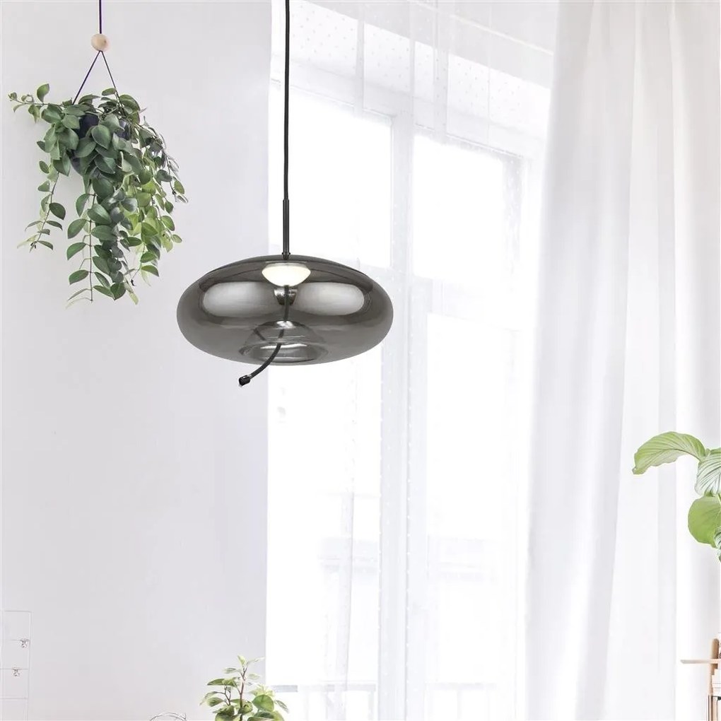 Lustra, Pendul LED design modern minimalist Lisbon fumuriu