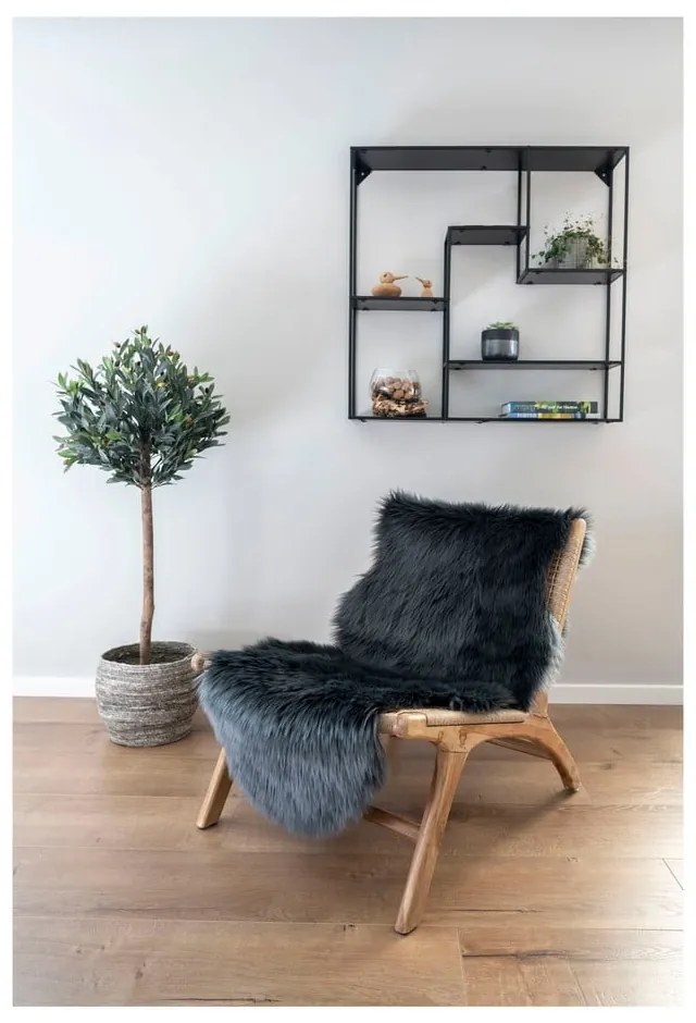 Covor tip traversă gri antracit sintetic 60x180 cm – House Nordic