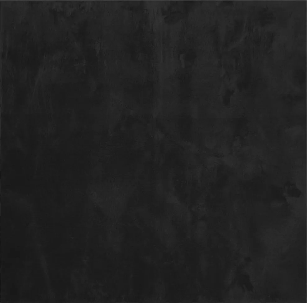 vidaXL Covor HUARTE, fir scurt, moale și lavabil, negru, 120x120 cm