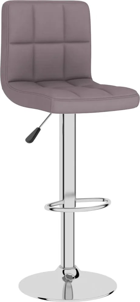 vidaXL Scaun de bar, gri taupe, material textil