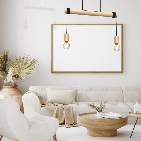 Lustră aplicată VIGA 2xE27/60W/230V lemn