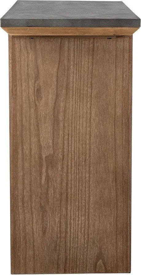 Masă consolă în culoare naturală cu blat metalic 40x110 cm Riva – Bloomingville