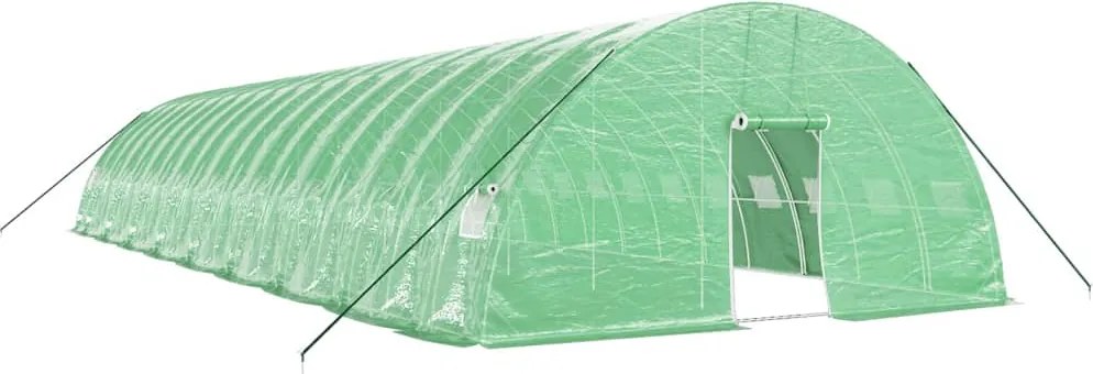 vidaXL Seră cu cadru din oțel, verde, 108 m², 18x6x2,85 m