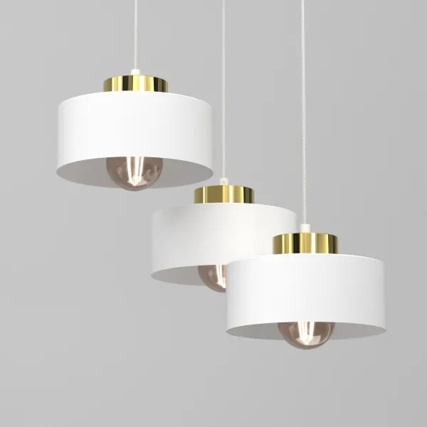 Lustră pe cablu MARTI 3xE27/15W/230V alb/auriu