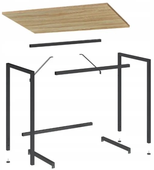 Set pentru birou masa de birou TAYLOR 80x50 cm stejar sonoma + scaun de birou AVOLA VELVET albastru regal