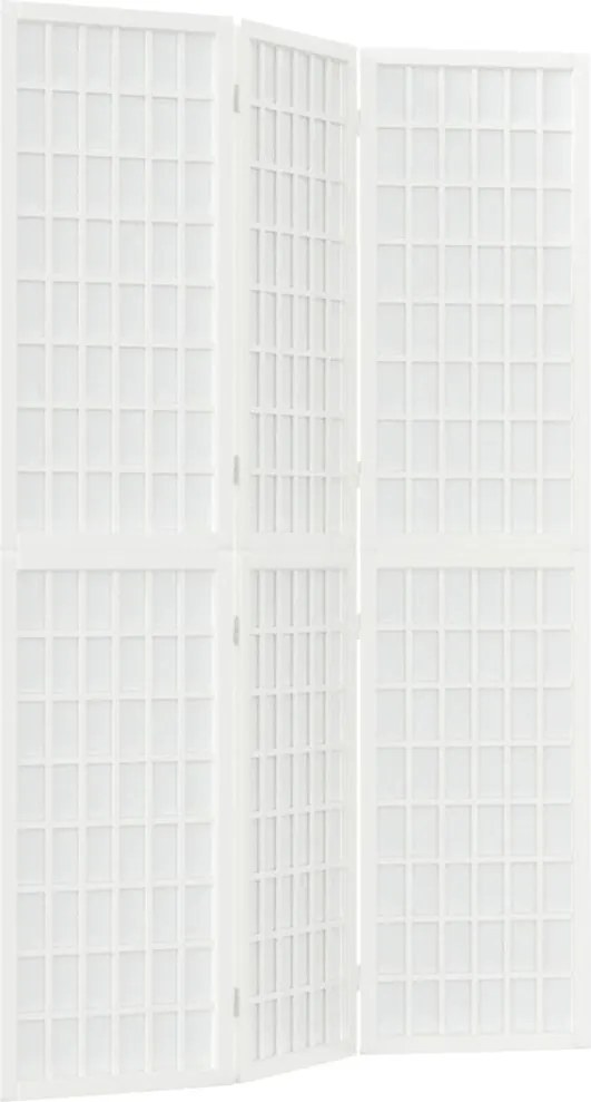 vidaXL Paravan pliabil de cameră 3 panouri alb 120x170 cm stil japonez