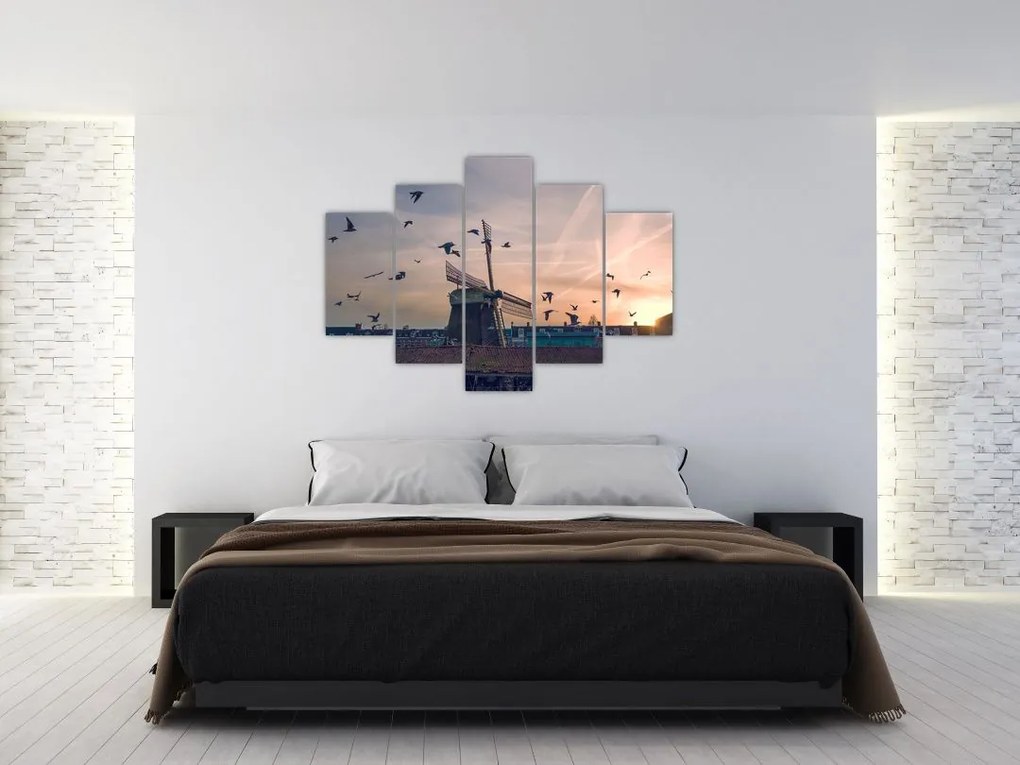 Tablou cu moară de vânt (150x105 cm)