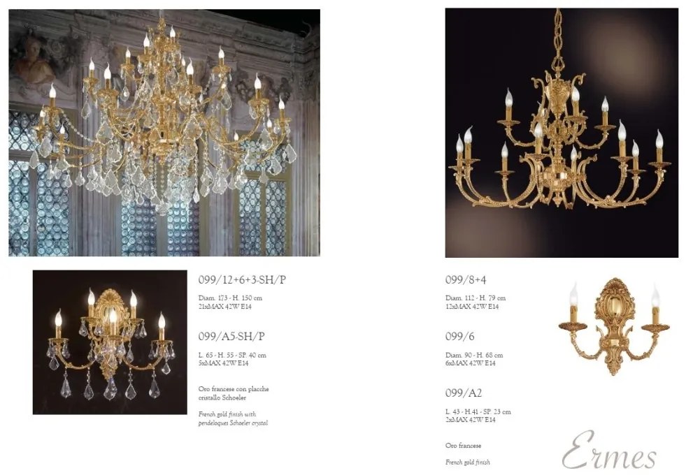 Candelabru 12 brate LUX realizat manual Ermes