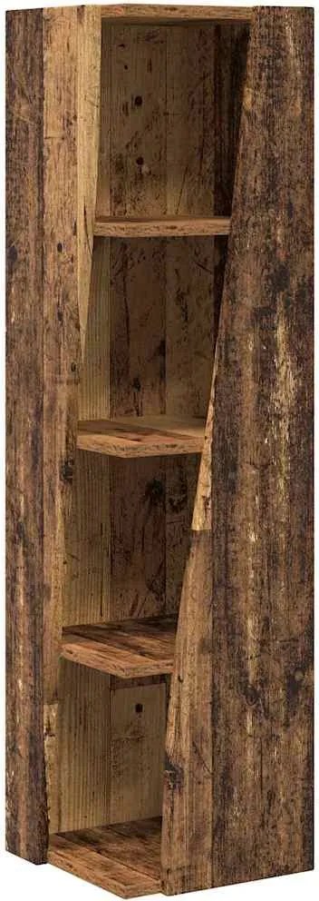 vidaXL Dulap de colț Lemn vechi 27,5x27x102cm Lemn compozit