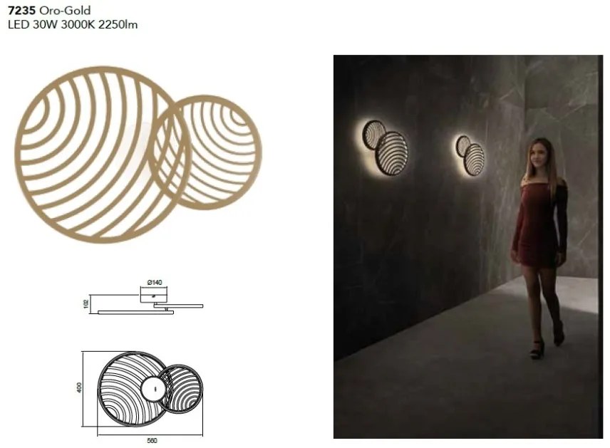 Plafoniera LED design modern COLLAGE 30W neagra