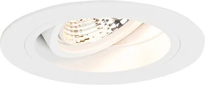 Spot integrat rotund alb reglabil - Chuck 70