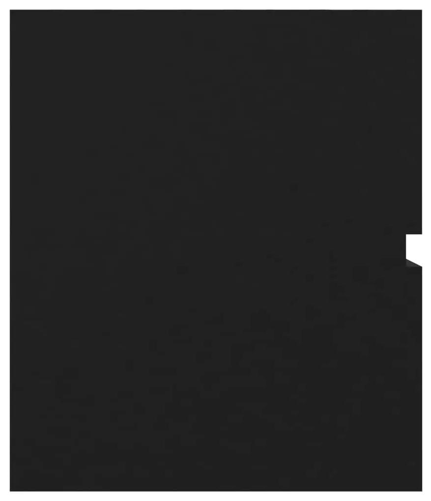Dulap cu chiuveta incorporata, negru, PAL Negru, 90 x 38.5 x 45 cm, fara oglinda