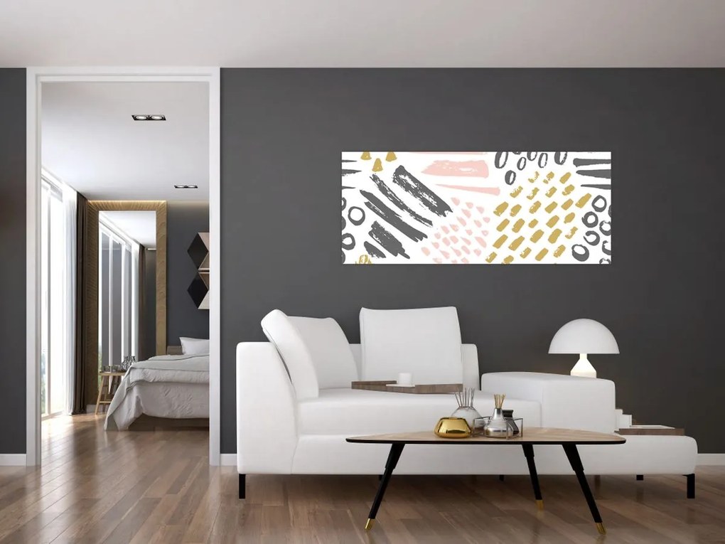 Tablou - Accidente vasculare cerebrale abstracte (120x50 cm)