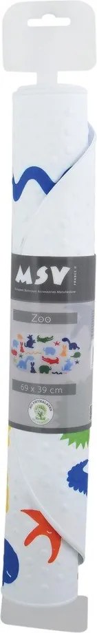 Covoraș antiderapant pentru copii pentru cadă 39x69 cm Zoo – MSV