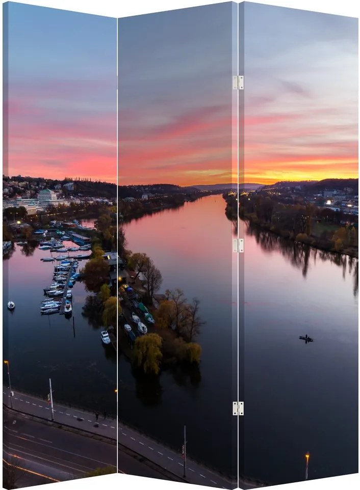 Paravan - Praga nocturnă (126x170 cm)