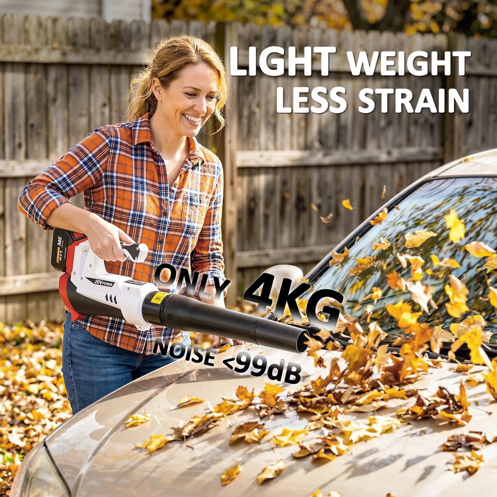 Outsunny Suflător Aspirator Tocător de Frunze 250 W cu Baterie 4000 mAh și Încărcător, 6 Viteze, 149 km/h, Alb | Aosom Romania