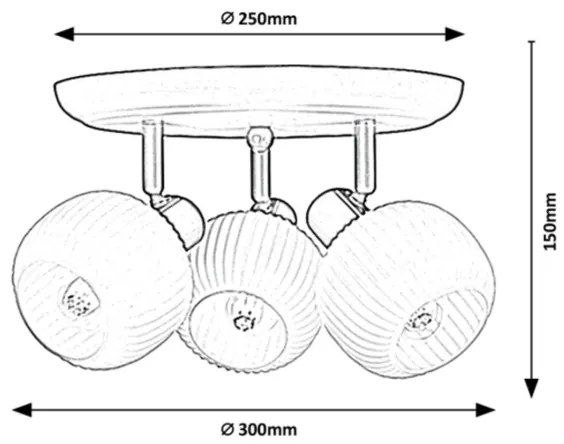 Spot Rabalux 3xE14/40W/230V