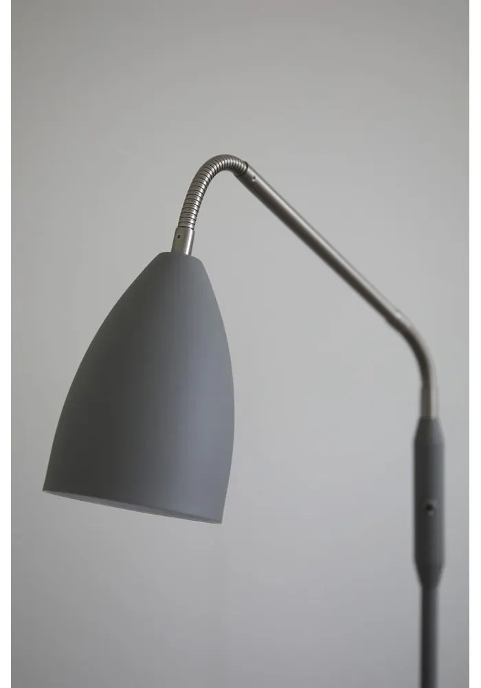Lampadar gri LED cu intensitate reglabilă cu abajur din metal (înălțime 140 cm) Patro – Markslöjd