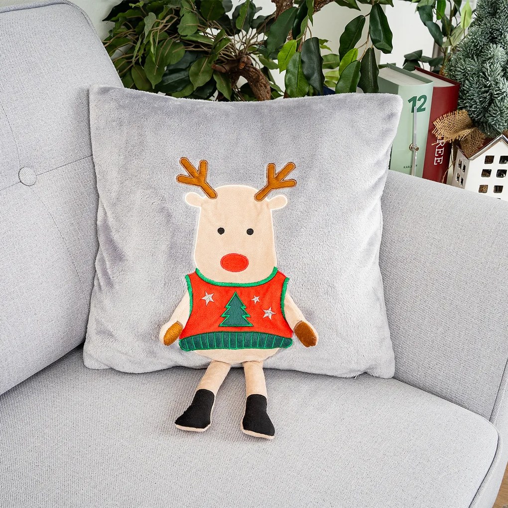 Față de pernă de Crăciun 4Home Xmas Reindeer,40 x 40 cm