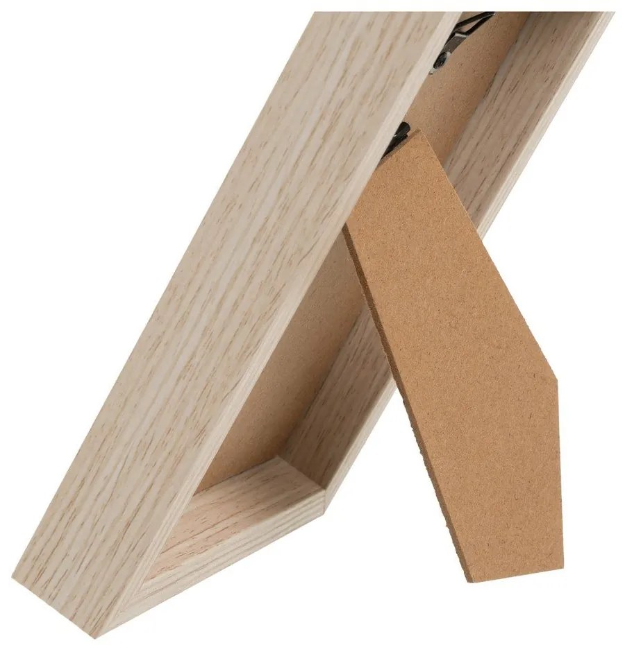 Ramă foto în culoare naturală cu picior de susținere, de agățat 12,5x17,5 cm Sencillo – Casa Selección