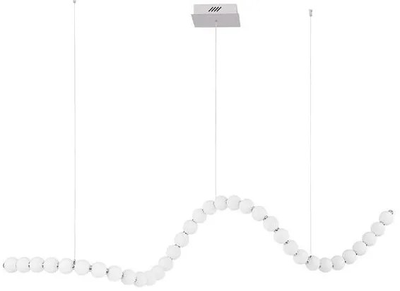 Lustra LED suspendata, dimabila, deosebita design lux PERLA opal, auriu