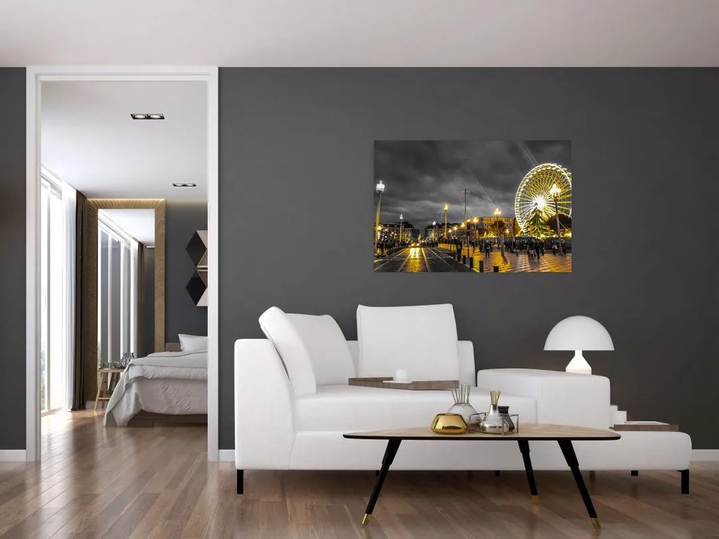 Tablou carusel în amurg (90x60 cm)