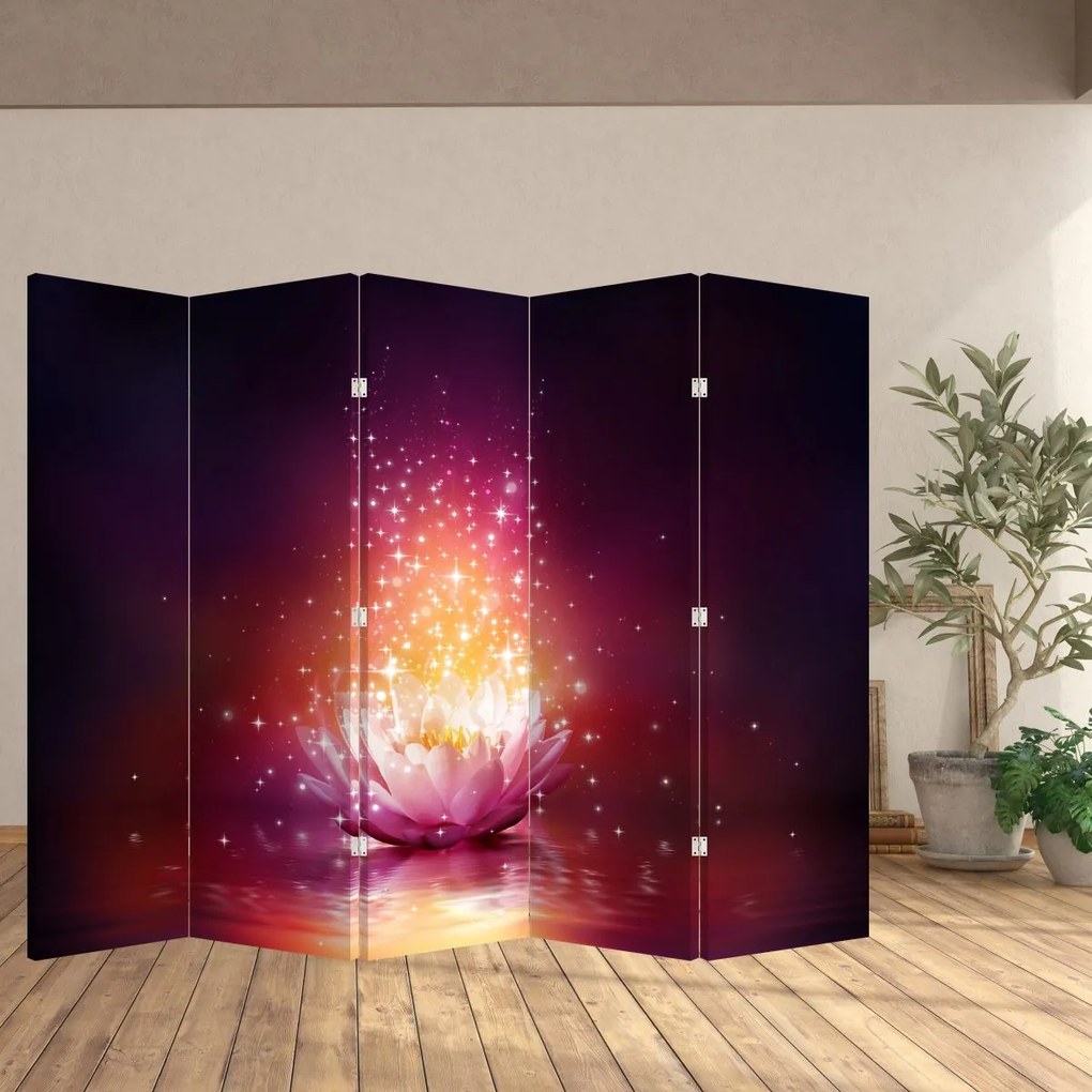 Paravan - Floare de lotus (210x170 cm)