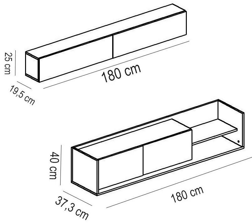 Mobilier living Kalen (Alb + teak) . 1102221