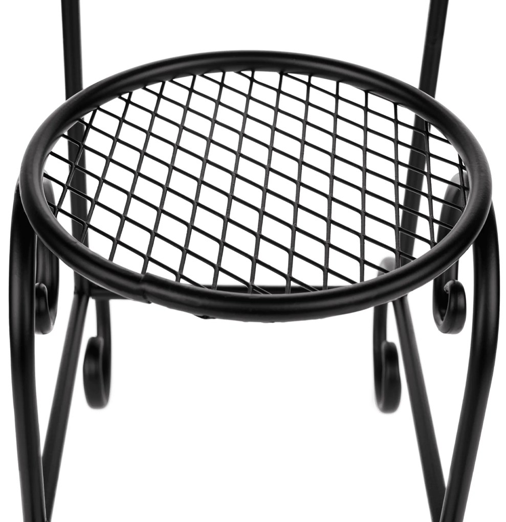Suport pentru flori, metal, negru, HLAKON