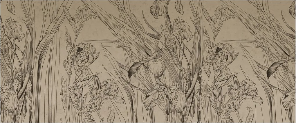 Tablou - Contururile plantelor (120x50 cm)