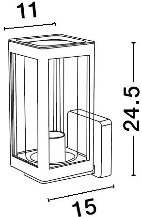 Aplica de perete pentru iluminat exterior IP54 OMIKA