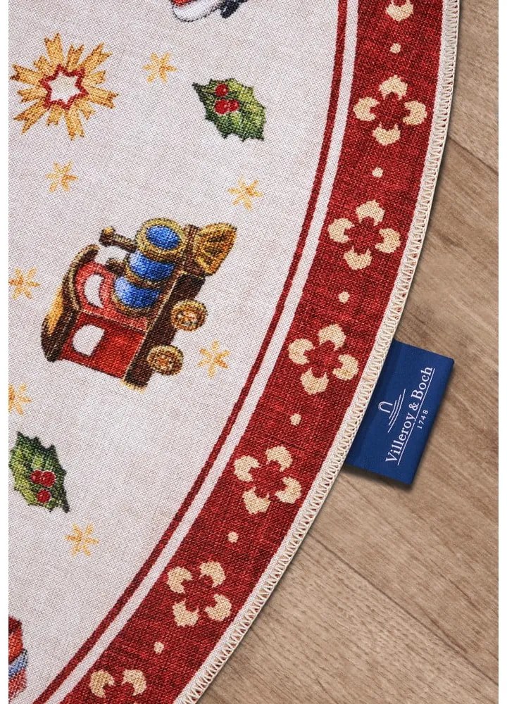 Covor roșu rotund ø 150 cm cu model de Crăciun Red Christmas – Villeroy&amp;Boch