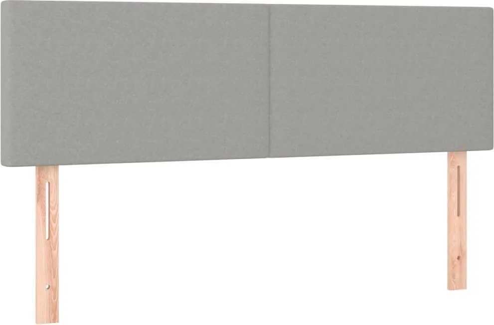 vidaXL Tăblii de pat, gri deschis, 144x5x78/88 cm, textil