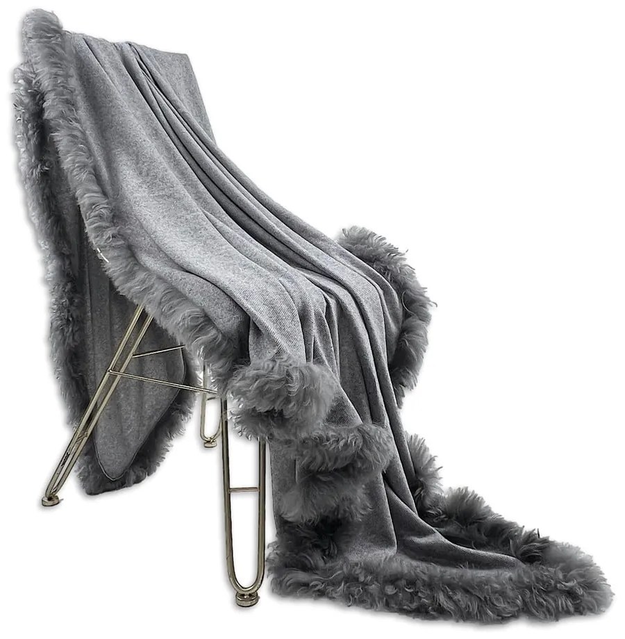 Pătură din lână/din blană naturală 140x180 cm – Native Natural