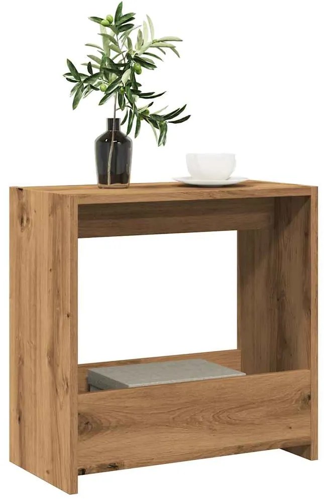 vidaXL Masă laterală, stejar artizanal,50x26x50 cm, lemn prelucrat
