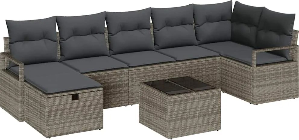 vidaXL Set de canapea cu pernă 4 pcs poliratan