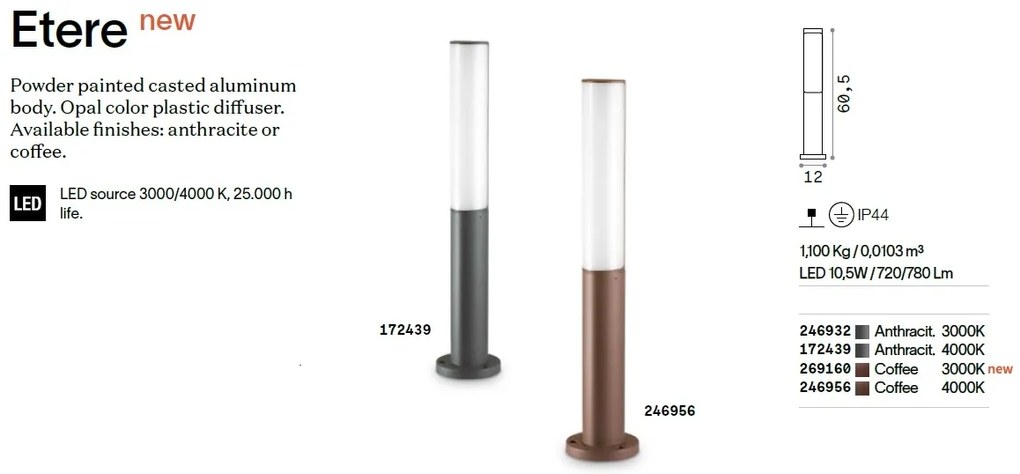 Stalp LED exterior design modern ETERE PT COFFEE 3000K