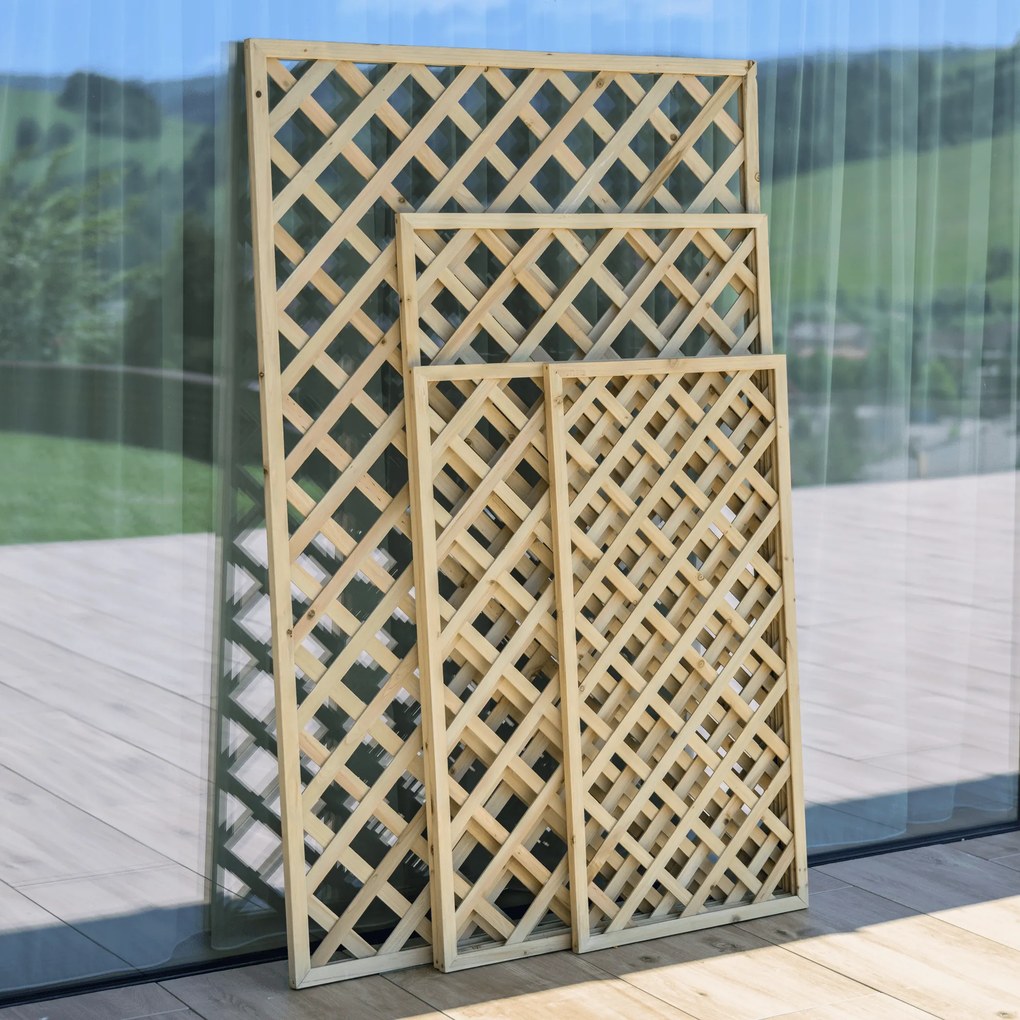 Ecran grilaj, natural, lemn, 60x120 cm, KALIFE TYP 1