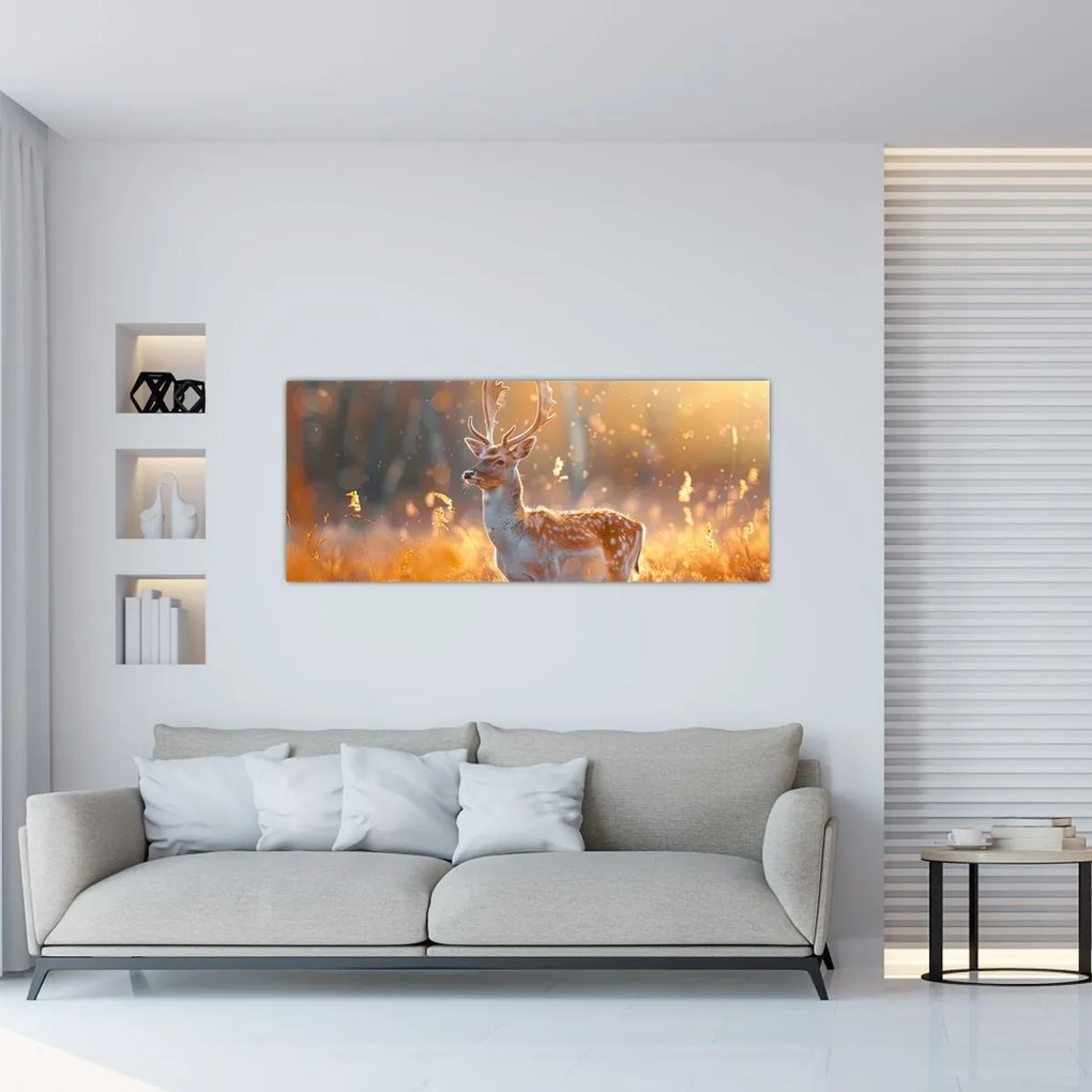 Tablou - Cerb în câmp (120x50 cm)