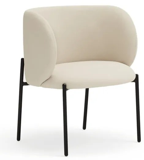 Fotoliu din imitație de piele alb Mogi - Teulat