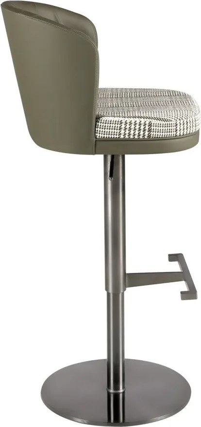 Scaun de bar pivotant cu inaltime reglabila Stool verde inchis